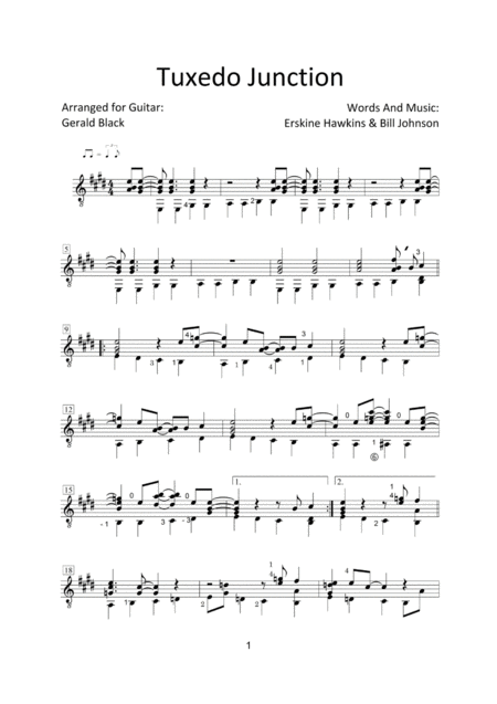 Tuxedo Junction For Solo Guitar Page 2