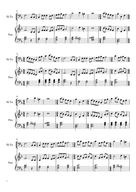 Twelve Days Of Christmas Eb Tuba Bass Clef Solo Page 2