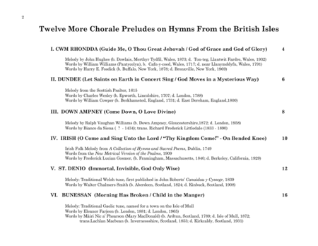 Twelve More Chorale Preludes On Hymns From The British Isles Page 2