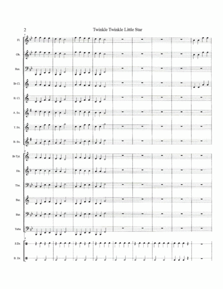 Twinkle Twinkle Little Star Concert Band Set Page 2