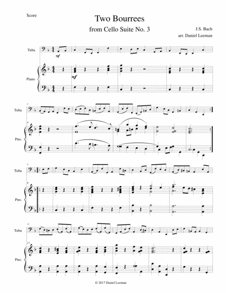 Two Bourrees For Tuba Piano Page 2