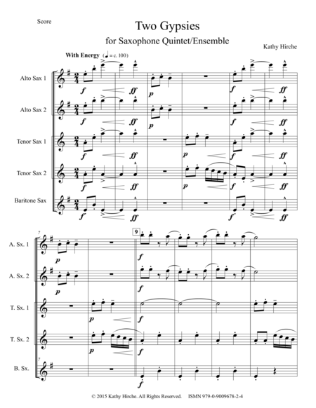 Two Gypsies Saxophone Quintet Ensemble Page 2