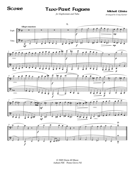 Two Part Fugues For Tuba And Euphonium Or Trombone Page 2