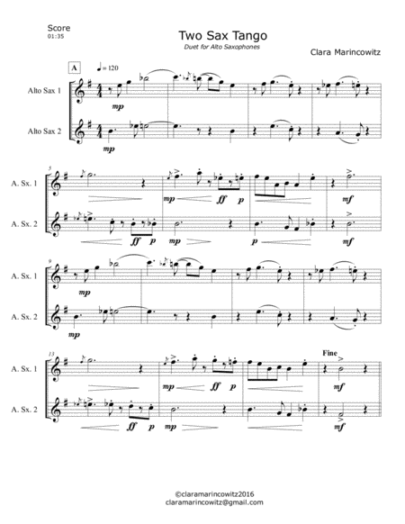 Two Sax Tango Page 2