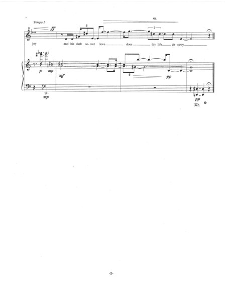 Two Songs Of Experience For Soprano Voice And Piano Page 2