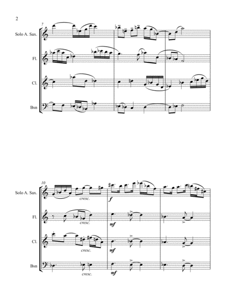 Two Vignettes For Solo Alto Saxophone Wind Trio Page 2