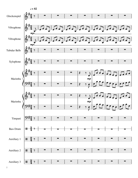 Ukrainian Bell Carol God Rest Ye Merry Gentlemen For Percussion Ensemble Page 2