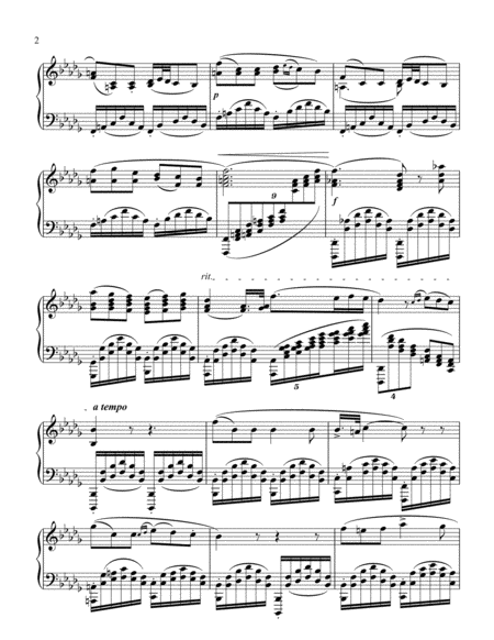 Una Furtiva Lagrima For Piano Solo Page 2
