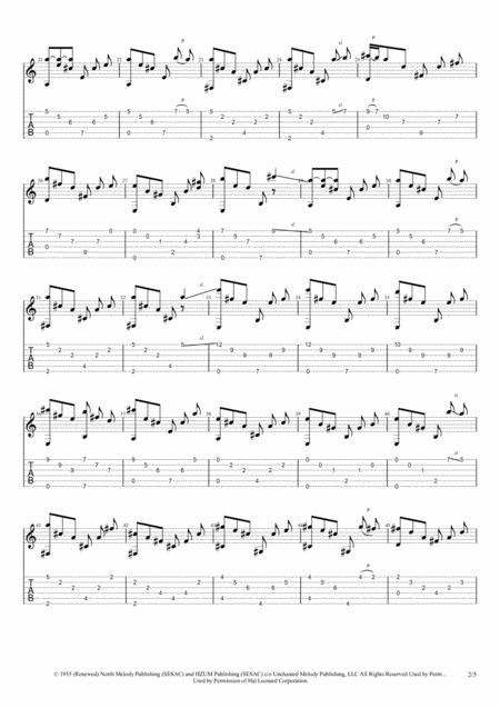 Unchained Melody For Solo Fingerstyle Guitar Page 2