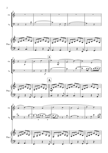 Unchained Melody Ghost For Oboe Bassoon And Piano Page 2