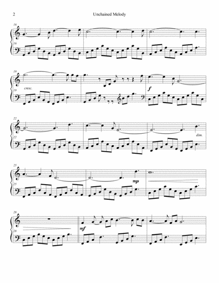 Unchained Melody In C For Harp No Levers Required Page 2