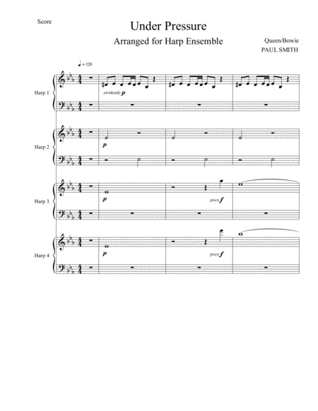 Under Pressure For Harp Ensemble Page 2