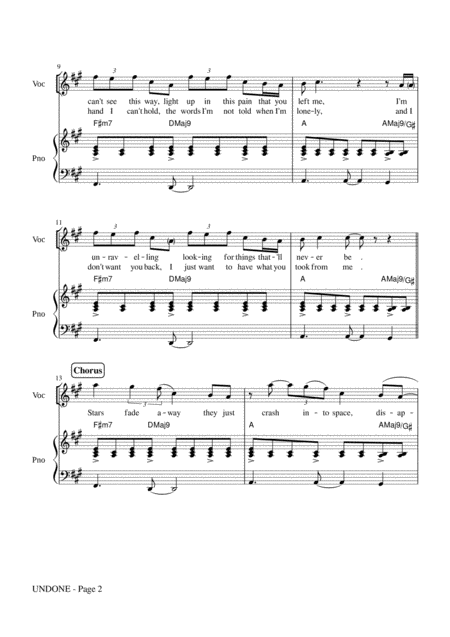 Undone Haley Reinhart Piano Vocal Page 2