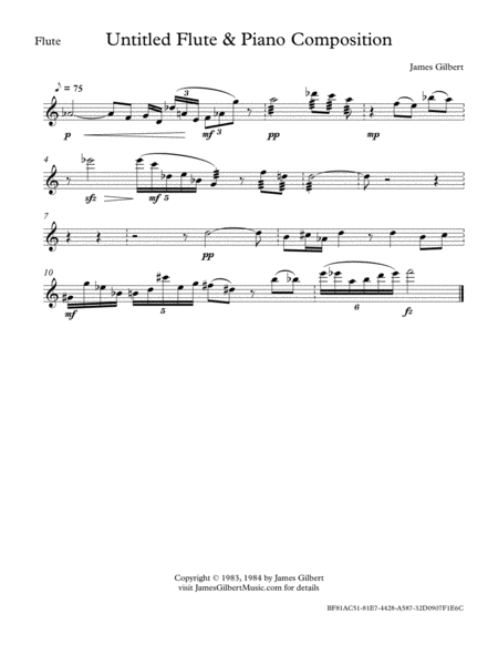 Untitled Flute Piano Composition Ww06 Page 2