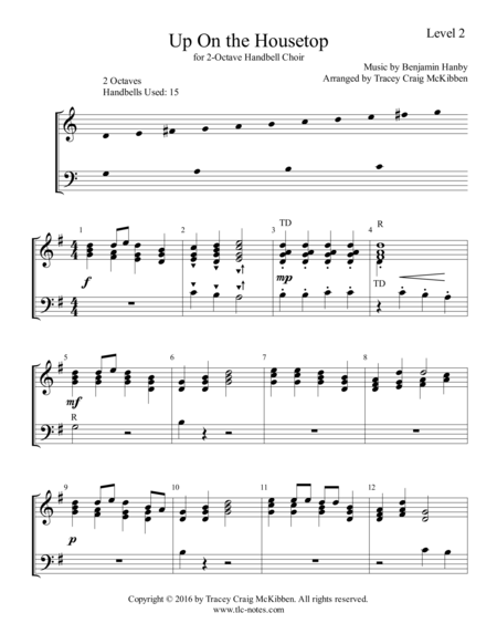 Up On The Housetop 2 Octave Handbells Page 2
