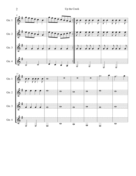 Up The Creek Score Easy Guitar Quartet Page 2