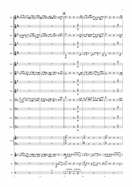 Uptown Funk Big Band Instrumental Page 2