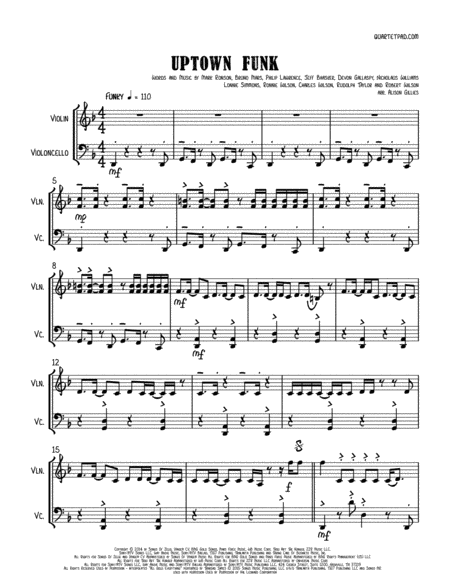 Uptown Funk String Duo Vln Vc Page 2