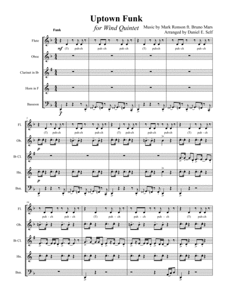 Uptown Funk Wind Quintet Page 2