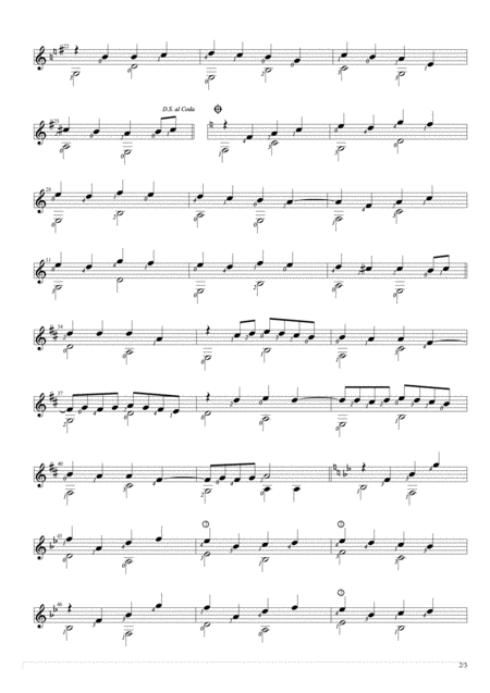 Uptown Girl Solo Guitar Score Page 2