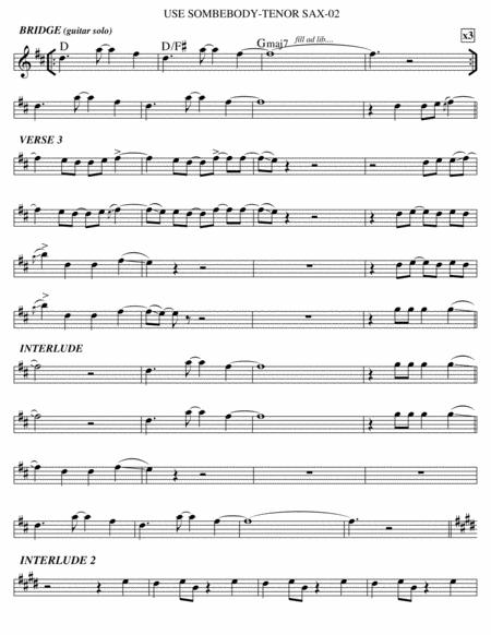 Use Somebody Tenor Sax Page 2