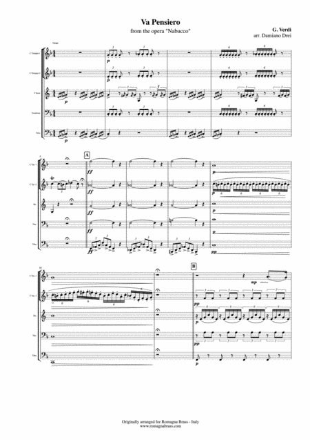 Va Pensiero From Nabucco For Brass Quintet Page 2