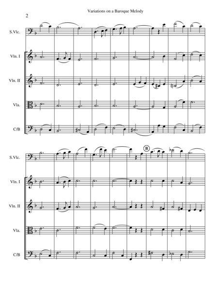 Variations On A Baroque Melody Score Page 2