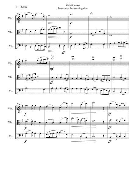 Variations On Blow Away The Morning Dew For String Trio Page 2