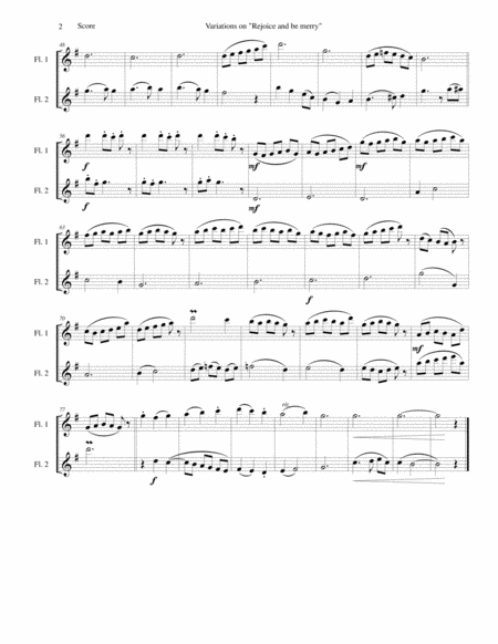 Variations On Rejoice And Be Merry The Gallery Carol For Flute Duo Page 2