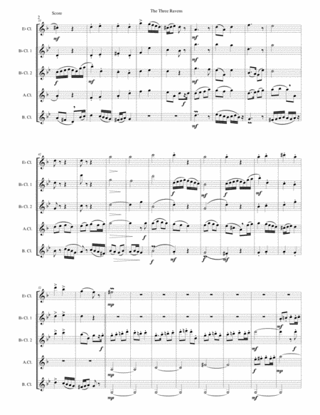 Variations On The Three Ravens For Clarinet Quintet Page 2