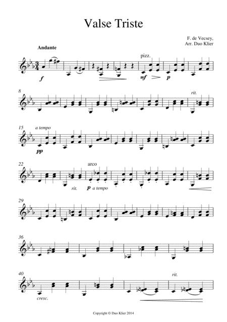 Vecsey Valse Triste 2nd Violin Accompaniment Page 2