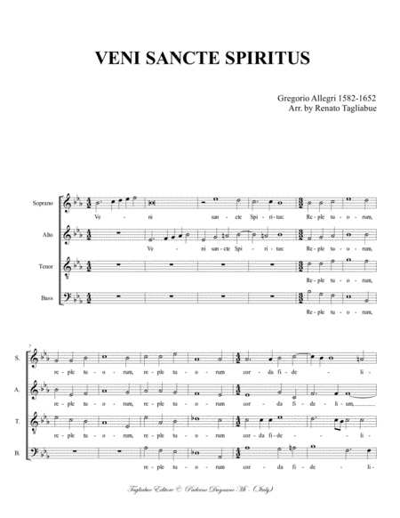 Veni Sancte Spiritus Allegri G For Satb Choir Page 2