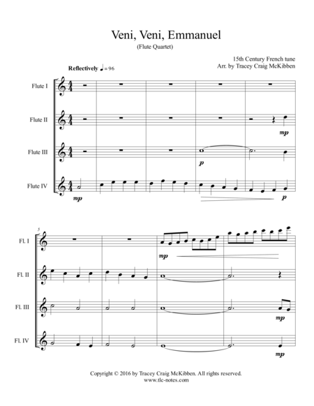 Veni Veni Emmanuel For Flute Quartet Page 2