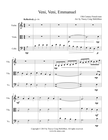 Veni Veni Emmanuel For String Trio Page 2