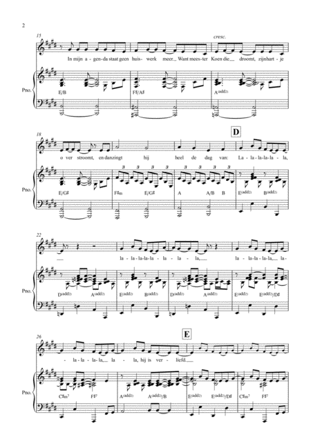 Verliefd Voice Piano Chords Page 2