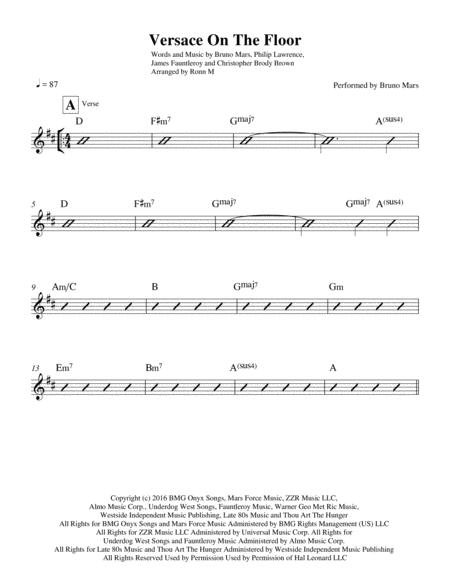 Versace On The Floor Performed By Bruno Mars Page 2