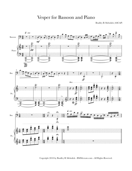 Vesper For Bassoon And Piano Page 2