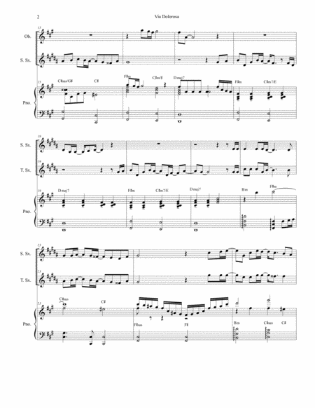 Via Dolorosa Duet For Soprano And Tenor Saxophone Page 2