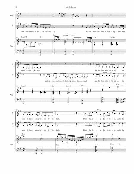 Via Dolorosa For 2 Part Choir Sop Ten Page 2