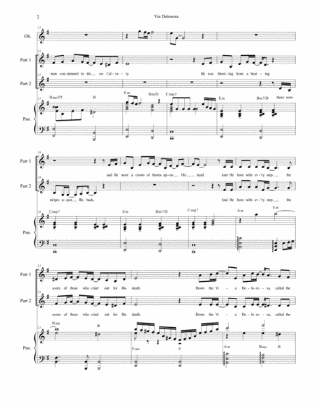 Via Dolorosa For 2 Part Choir Page 2