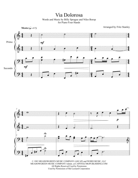 Via Dolorosa Piano Four Hands Page 2