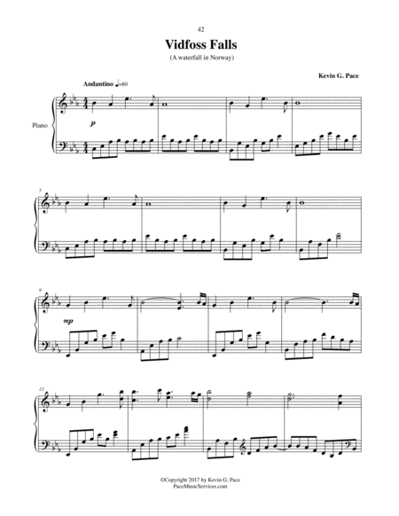 Vidfoss Falls Advanced Piano Solo Page 2