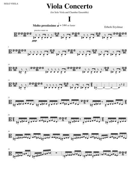 Viola Concerto For Solo Viola And Chamber Ensemble Parts Page 2