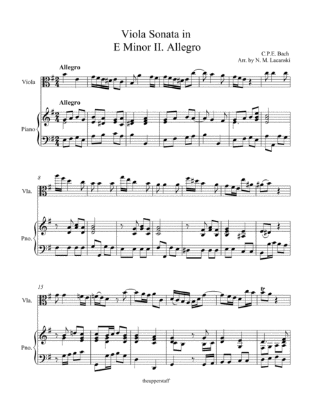 Viola Sonata In E Minor Ii Allegro Page 2