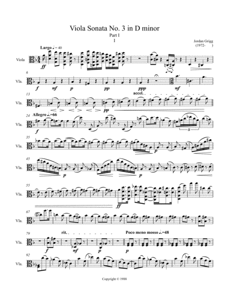 Viola Sonata No 3 In D Minor Solo Viola Page 2