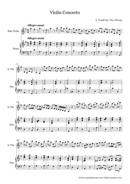 Violin Concerto Op 7 No 2 Rv299 In G Major Page 2