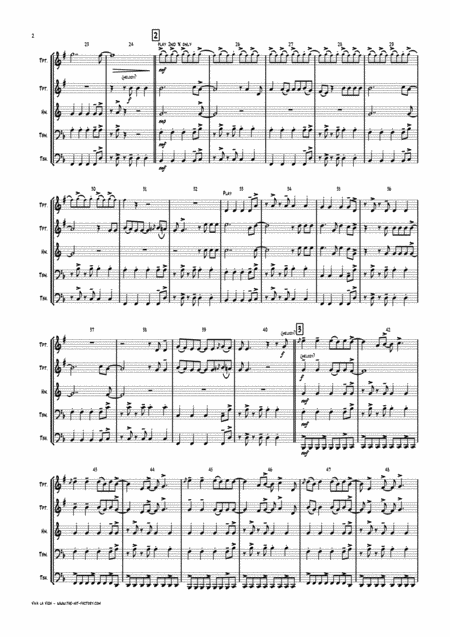 Viva La Vida Cold Play Brass Quintet Page 2