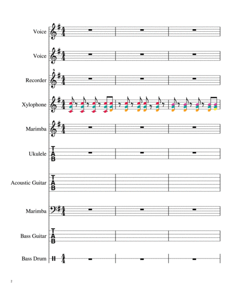 Viva La Vida Orffestration Page 2