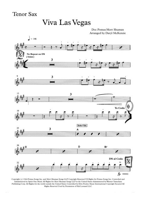 Viva Las Vegas Male Vocal With Small Band 4 Horns Key Of G Page 2