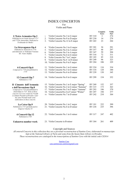 Vivaldi 23 Concertos For Violin And Piano Page 2